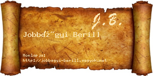 Jobbágyi Berill névjegykártya